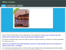 Tablet Screenshot of menucovers.co.za