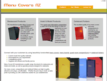 Tablet Screenshot of menucovers.co.nz